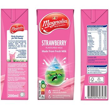 Magnolia Strawberry Flavoured Milk 200ml