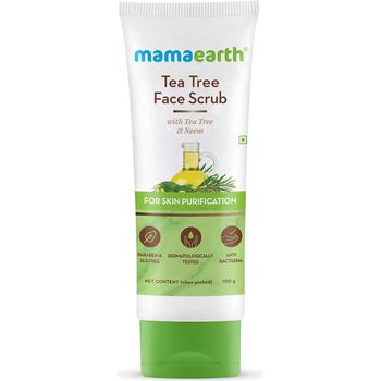 Mamaearth Tea Tree Face Scrub With Tea Tree And Neem For Skin Purification 100g