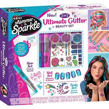 Cra-Z-Art Shimmer And Sparkle 3 in 1 Ultimate Glitter Beauty Set