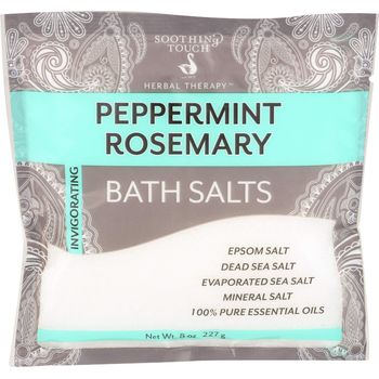 Soothing Touch Bath Salts Pouch Peppermint Rosemary 227g