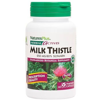 Natures Plus Herbal Actives Milk Thistle 250mg 60 Capsules