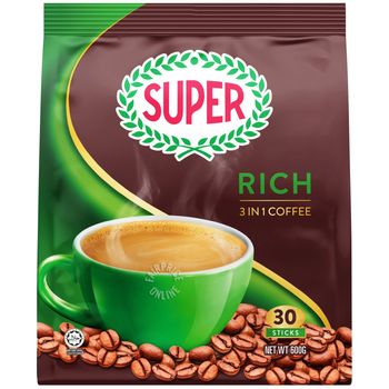 SUPER 3 In 1 Instant Coffee Low Fat Rich
