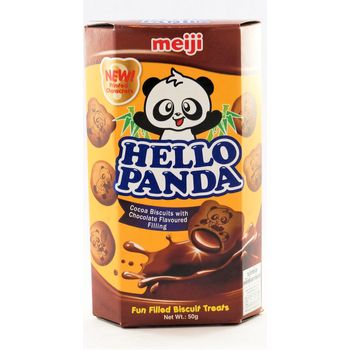 Meiji Hello Panda Double Chocolate Flavour Biscuits 50g