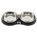 Catit Double Cat Food Bowl Black 