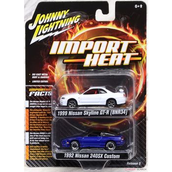 Johnny Lightning 1999 Nissan GT-R R34 & 1992 Nissan 240SX Diecast Car