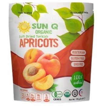 Sun Q Organic Soft Dried Turkish Apricots 170g