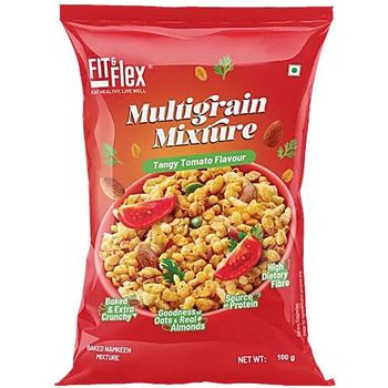 Fit & Flex Multigrain Mixture Tangy Tomato Flavour Baked Extra Crunchy 100g