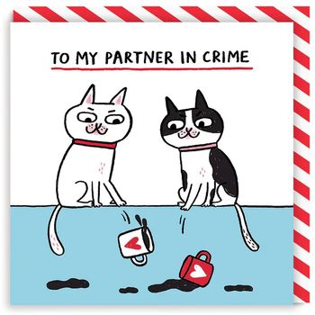 Ohh Deer To My Partner In Crime Greeting Card