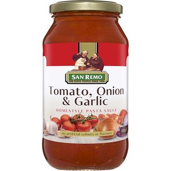 San Remo Tomato Onion Garlic Pasta Sauce 500g