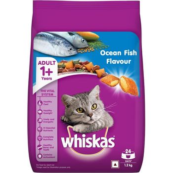 Whiskas Cat Dry Food Adult Ocean Fish 1.2kg