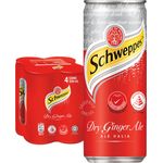 Schweppes Carbonated Dry Ginger Ale 4 x 320ml