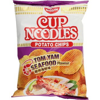 Nissin Cup Noodles Potato Chips Tom Yam Seafood Flavour 70g