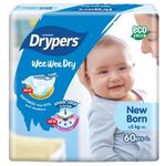 Drypers Wee Wee Dry Diaper Pakai Pakai Baru Lahir 64pcs