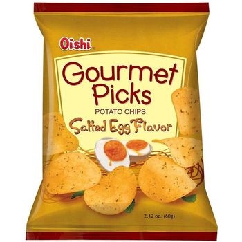 Oishi Gourmet Picks Potato Chips Salted Egg Flavor 60g