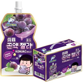 Captain Dolphin Konjac Jelly Grape 130g