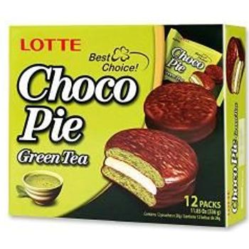 Lotte Choco Pie Green Tea 12 Individual Pack