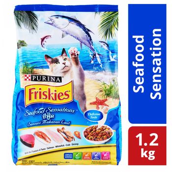 Friskies Delish Cat Dry Food Seafood Sensations
