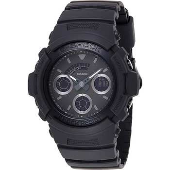 Casio G-shock Mens Black Out Series All Black Analog Digital Mens Watch Aw591bb-1