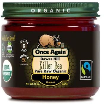 Once Again Killer Bee Honey, Pure Raw Organic Grade A Phenom 454g
