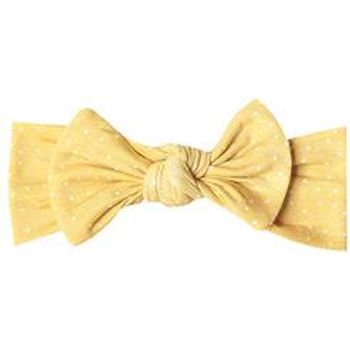 Baby Stretchy Soft Knit Headband Bow"marigold" By Copper Pearl