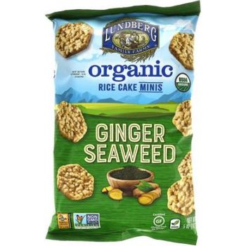 Lundberg Organic Mini Ginger Seaweed Rice Cake 5oz 6 Per Case