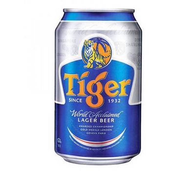 Tiger Lager Beer Can Carton 320ml