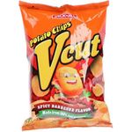 Jack N Jill Vcut Potato Chips Spicy Babecue Flavor Pack Of Ten 2.12oz A Pack