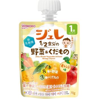 Wakodo My Jelly Drink Vegetable And Orange Flavour 70g