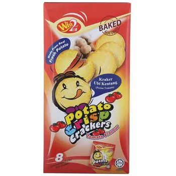 Win2 Potato Crisp Crackers Tomato Flavour 8x20g