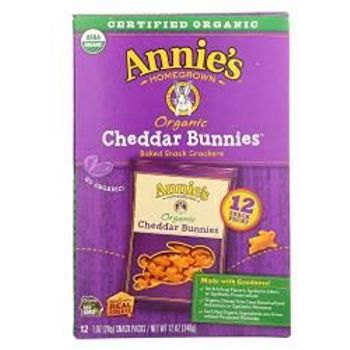 Annie's Homegrown Organic Bunny Cracker Snack Pack Cheddar 28g