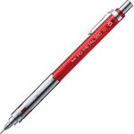 Pentel Mechanical Pencil Pg Metal350 0.5mm Clear Red