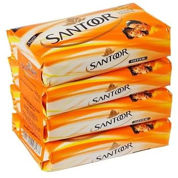 Santoor Sandal And Turmeric Bath Soap 4pcs 75g