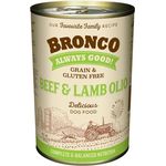 Bronco Dog Canned Food Beef & Lamb Olio 390g