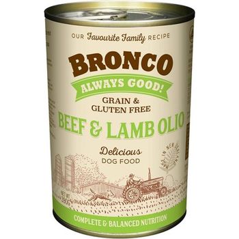 Bronco Dog Canned Food Beef & Lamb Olio 390g
