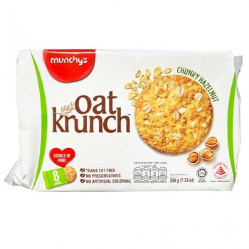 Munchy's Oat Krunch Crackers Chunky Hazelnut 208g