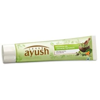 Lever Ayush Freshness Gel Natural Ayurvedic Cardamom Toothpaste 150g