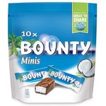 Bounty Coconut And Milk Chocolate Bars Multipack 285g