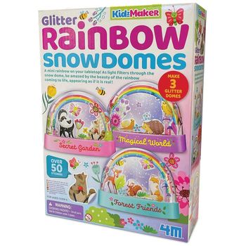 4M KidzMaker Glitter Rainbow Snow Domes Education Toy