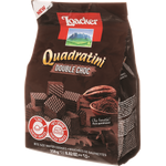 Loacker Quadratini Double Choc Wafer Cubes with Chocolate Cream Kosher 250g