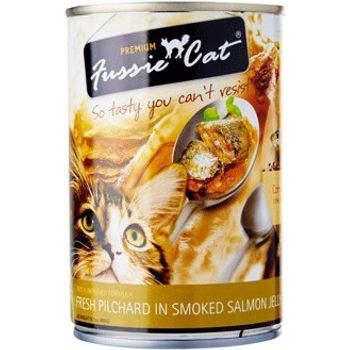 Fussie Cat Canned Food Pilchard In Smoked Salmon Jelly 400g