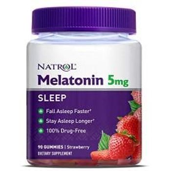 Natrol Melatonin 5mg Sleep Aid Gummies Strawberry 90ct