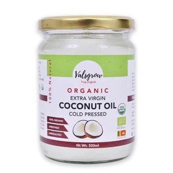 Valsgrow Organic Extra Virgin Cold Pressed Coconut Oil 500ml