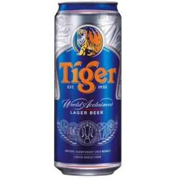 Tiger Lager Beer Can 490ml