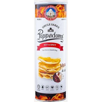Uncle Saba’s Poppadoms Hot And Spicy Mala Flavour 70g