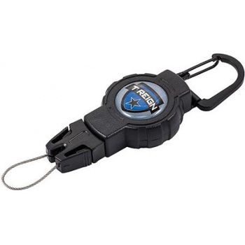 T Reign Outdoor Series Retractable Gear Tether With Carabiner Color Black