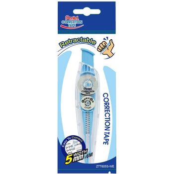 Pentel Retractable Correction Tape 5mm x 6m Blue