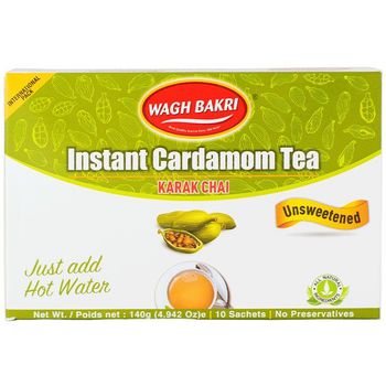 Wagh Bakri Unsweetened Cardamon Instant Tea Premix 140g