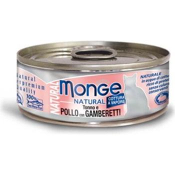 Monge Cat Canned Food Natural Tuna & Chicken With Shrimp 80g