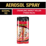 Combat Insect Killer Spray Crawling Fresh Scent 2 x 600ml
