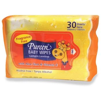 Pureen Baby Wipes Fragrance Free orange 2x30s